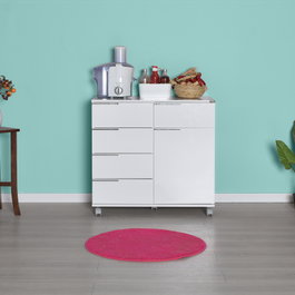 Hanah Home Armario Multiusos Blanco con 5 Cajones